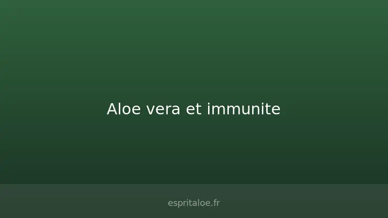 Boisson aloe vera Forever pour renforcer le système immunitaire