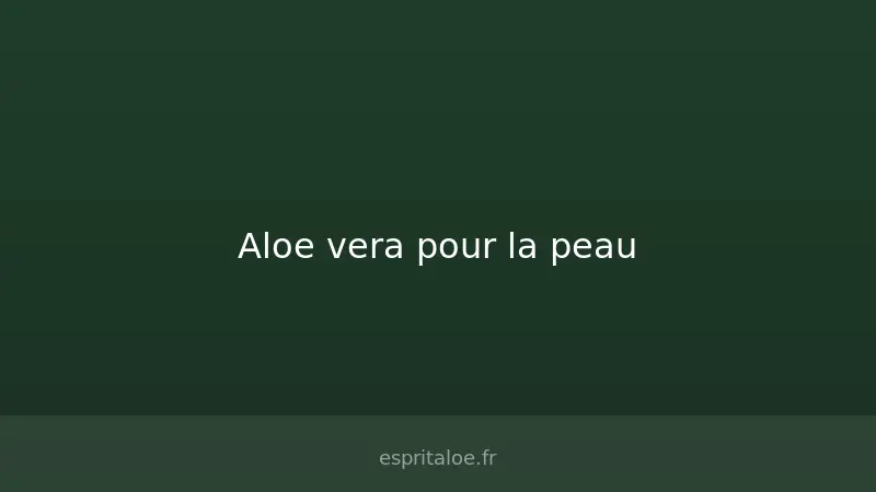 Application de gel aloe vera Forever sur la peau