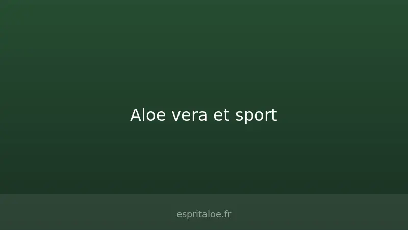Sportif utilisant les produits aloe vera Forever pour la récupération