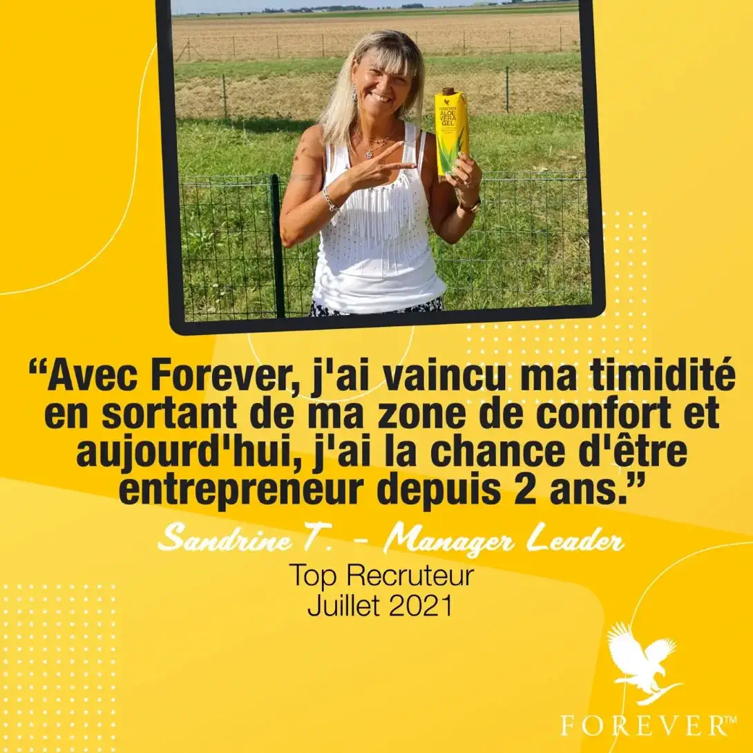 Témoignage Sandrine T. Manager Leader Forever Living